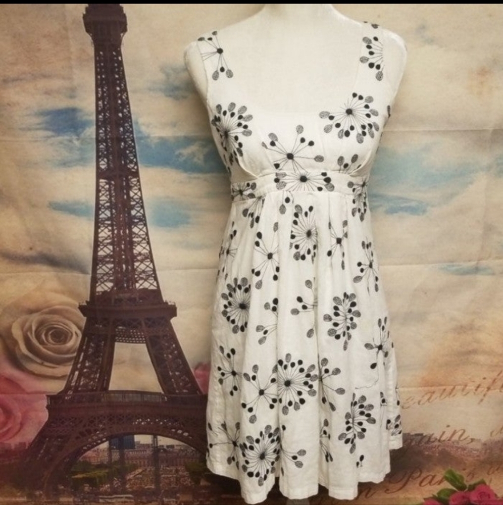 French Connection Monochrome Floral Mini Dress